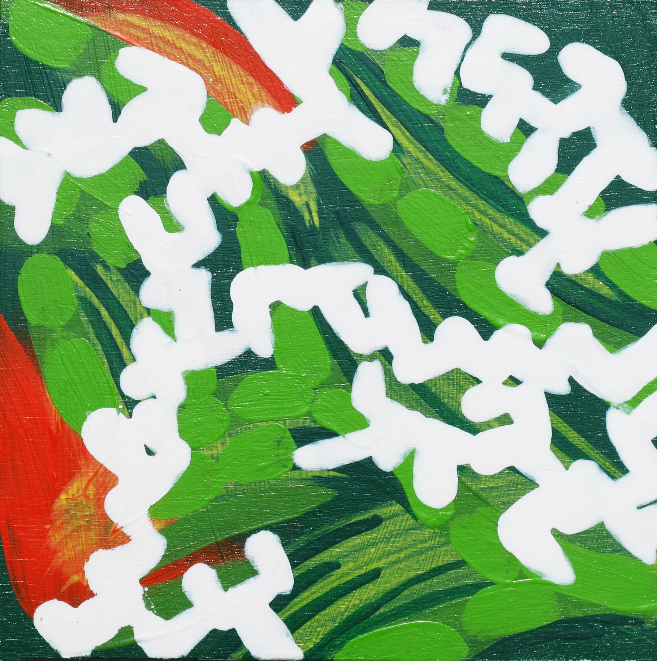 Layer #14 6"X6" Acrylic on Wood Panel
