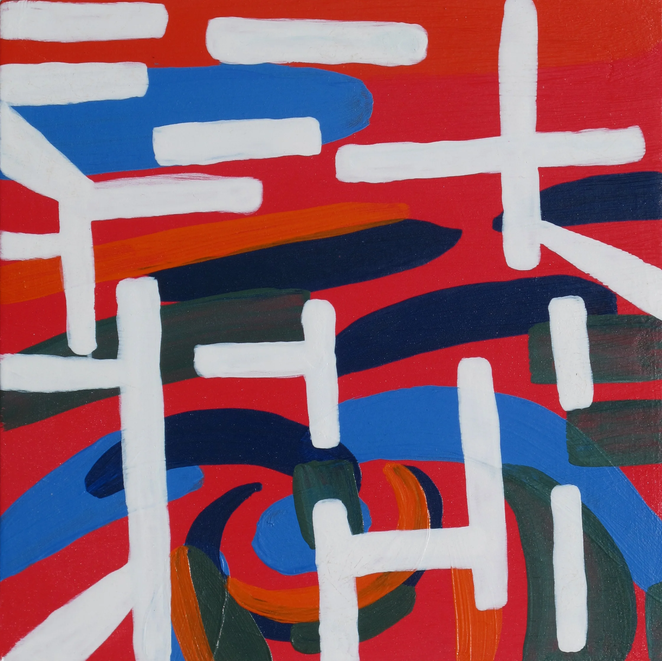 Layer #15 6"X6" Acrylic on Wood Panel