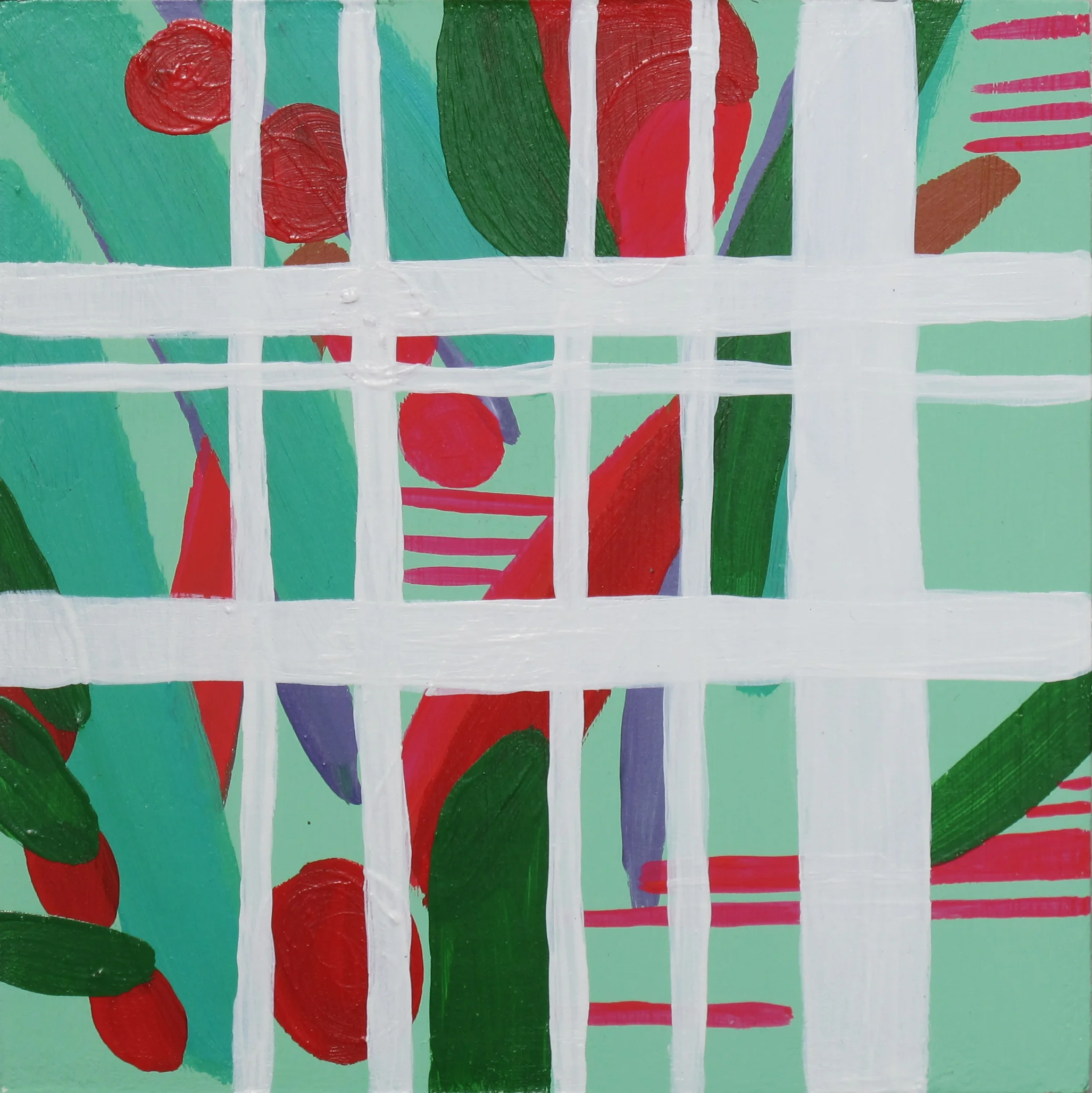 Layer #19 6"X6" Acrylic on Wood Panel