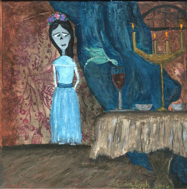 Skull Lady & Candelabra