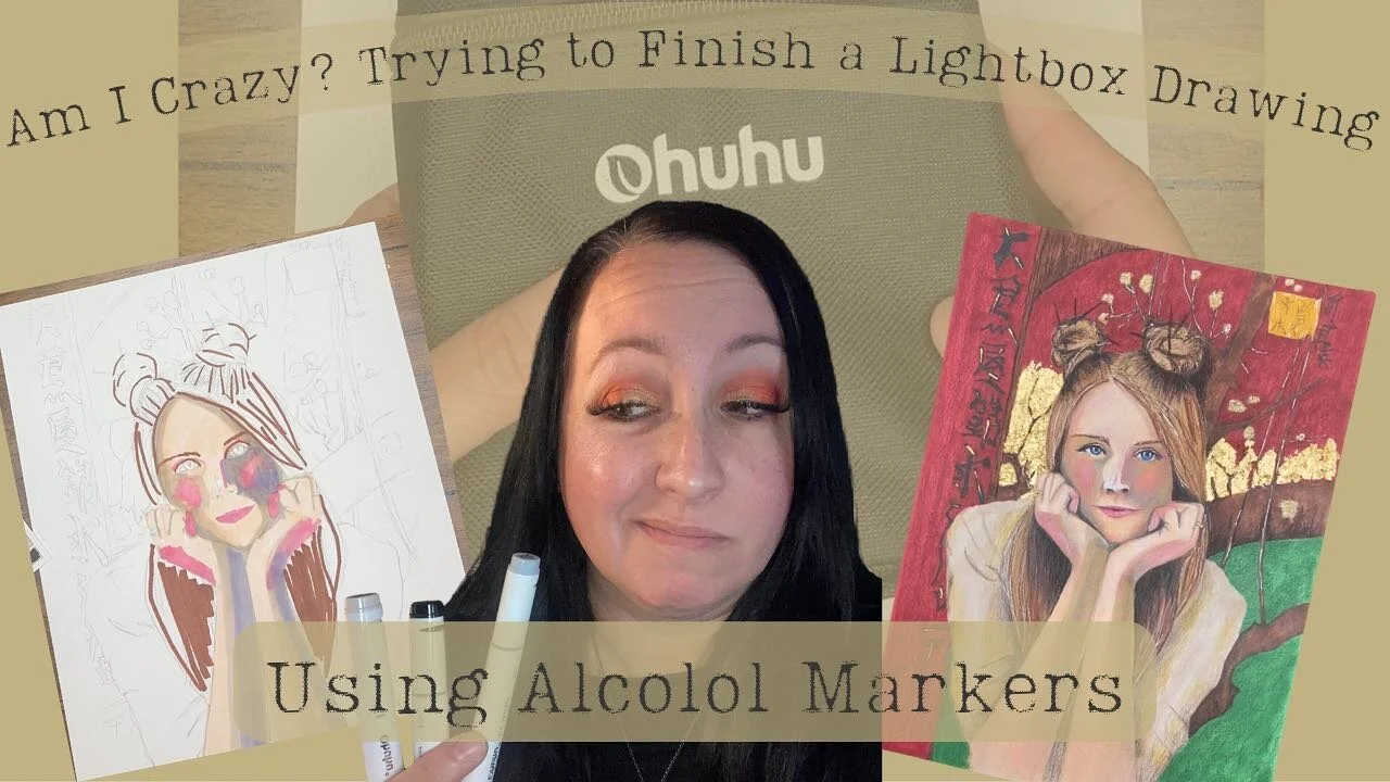 New video up on YouTube! I try turning a lightbox drawing into a finished artwork using markers. I&rsquo;ve never used markers before, can you guess how it went? 😂 
#youtube #newyoutubevideo #jaimeleigh #lightboxdrawing #usingalightbox