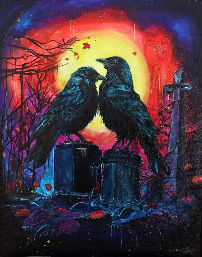 Sunrise Ravens Gothic Fine Art Print