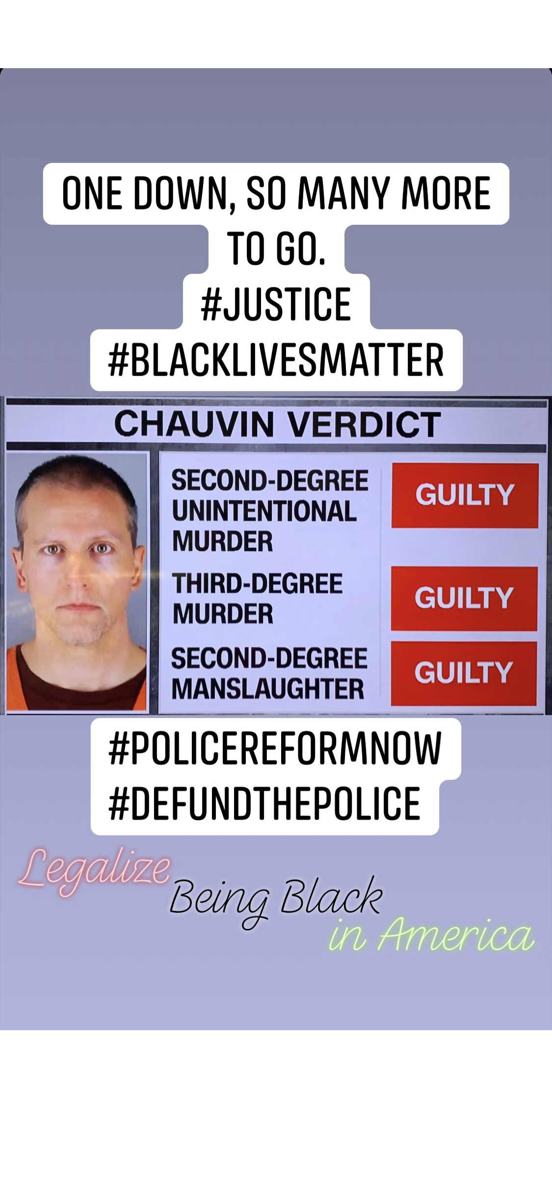 On the Chauvin Verdict: One SMALL step toward #Justice