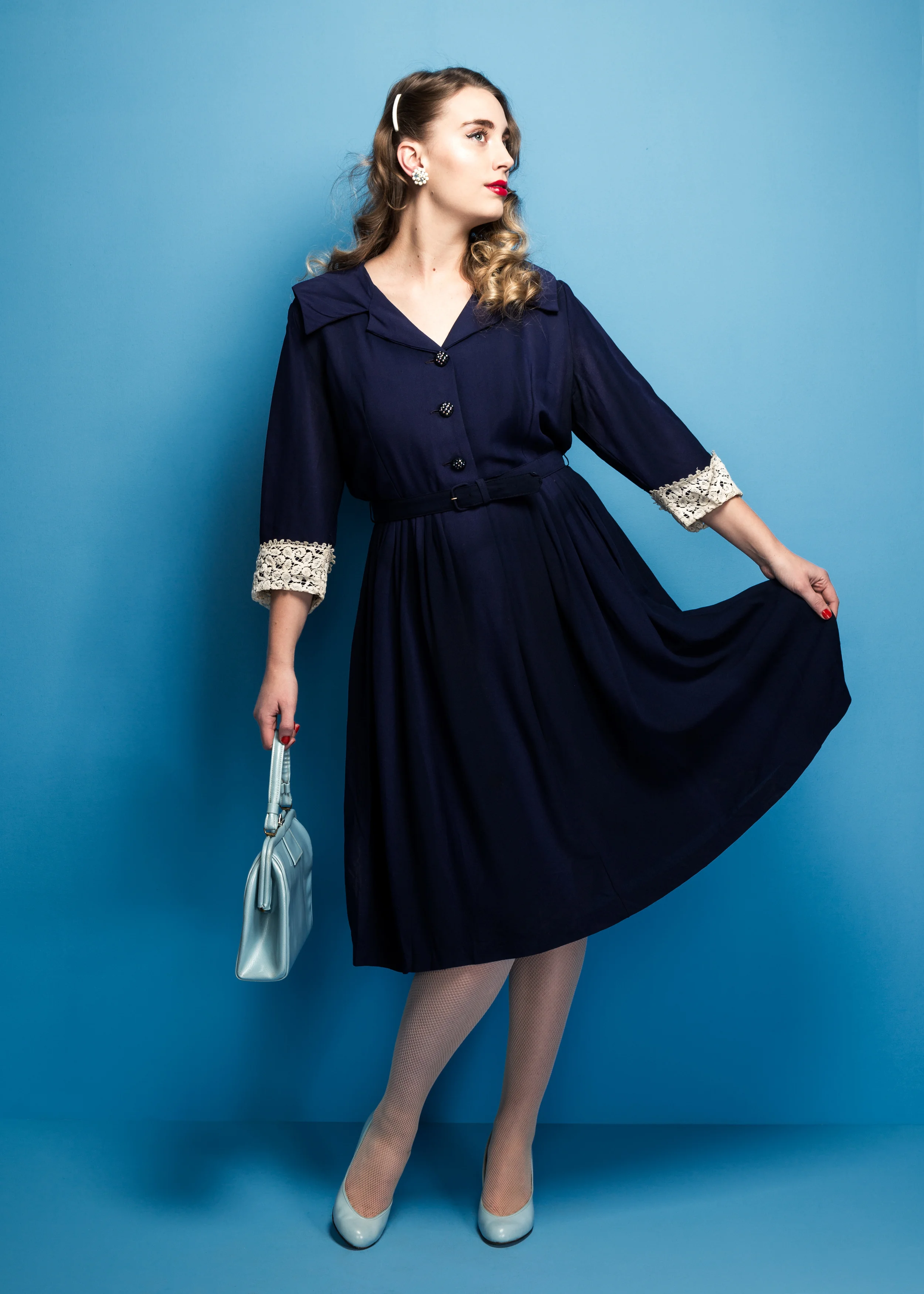 12 - 1950s Lace Cuff Dress.jpg