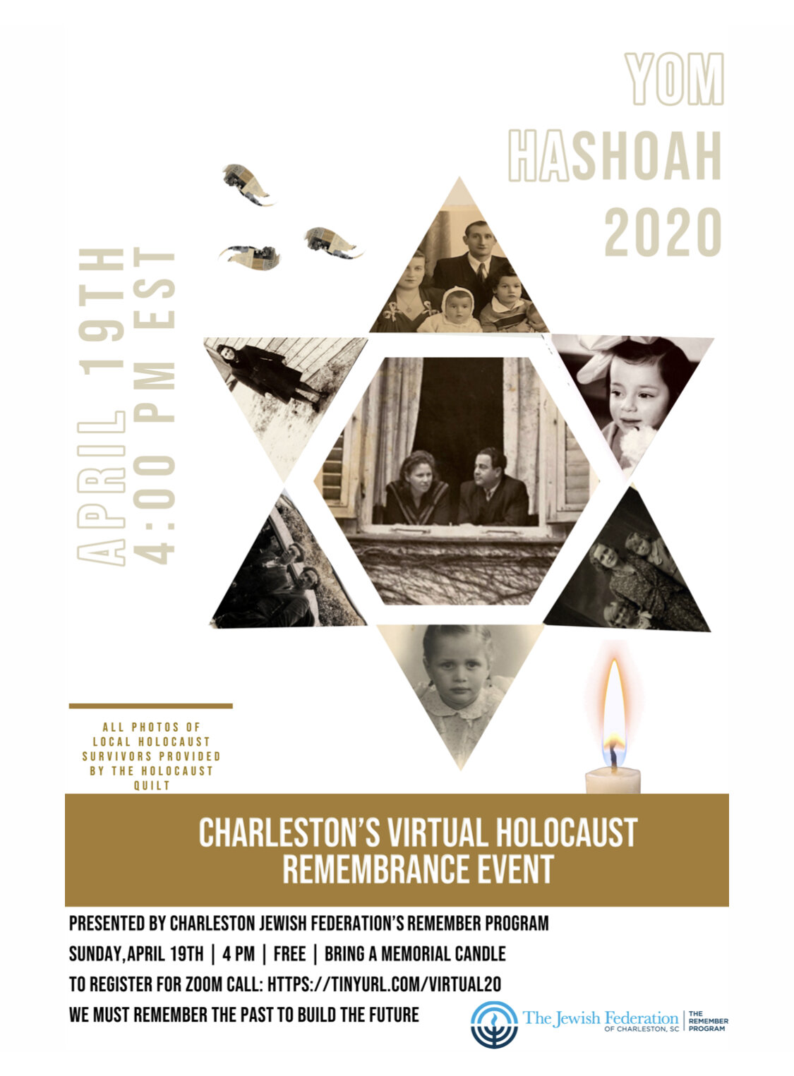 Virtual Yom HaShoah with Charleston: Holocaust Remembrance Commemoration