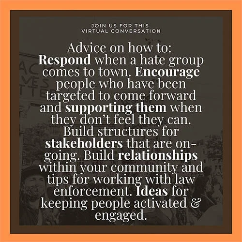 NIOT Virtual Conversations: Communications Strategies for Communities Standing Up to Hate