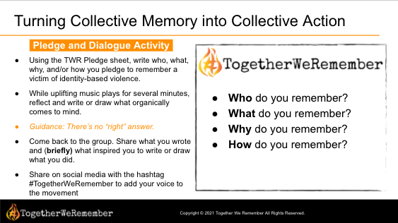 TWR Pledge Activity Instructions