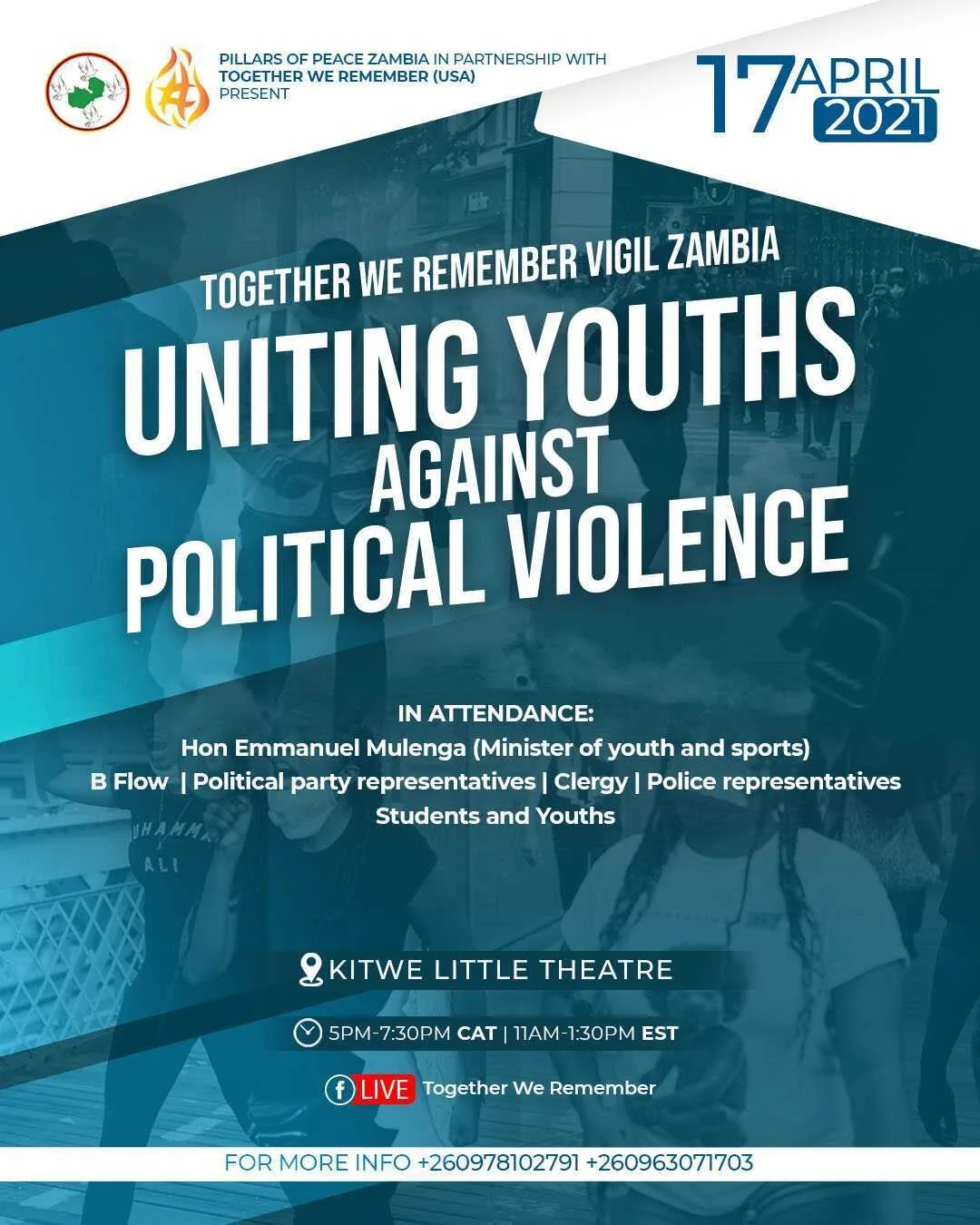 Uniting Youths Against Political Violence | Together We Remember Vigil Zambia