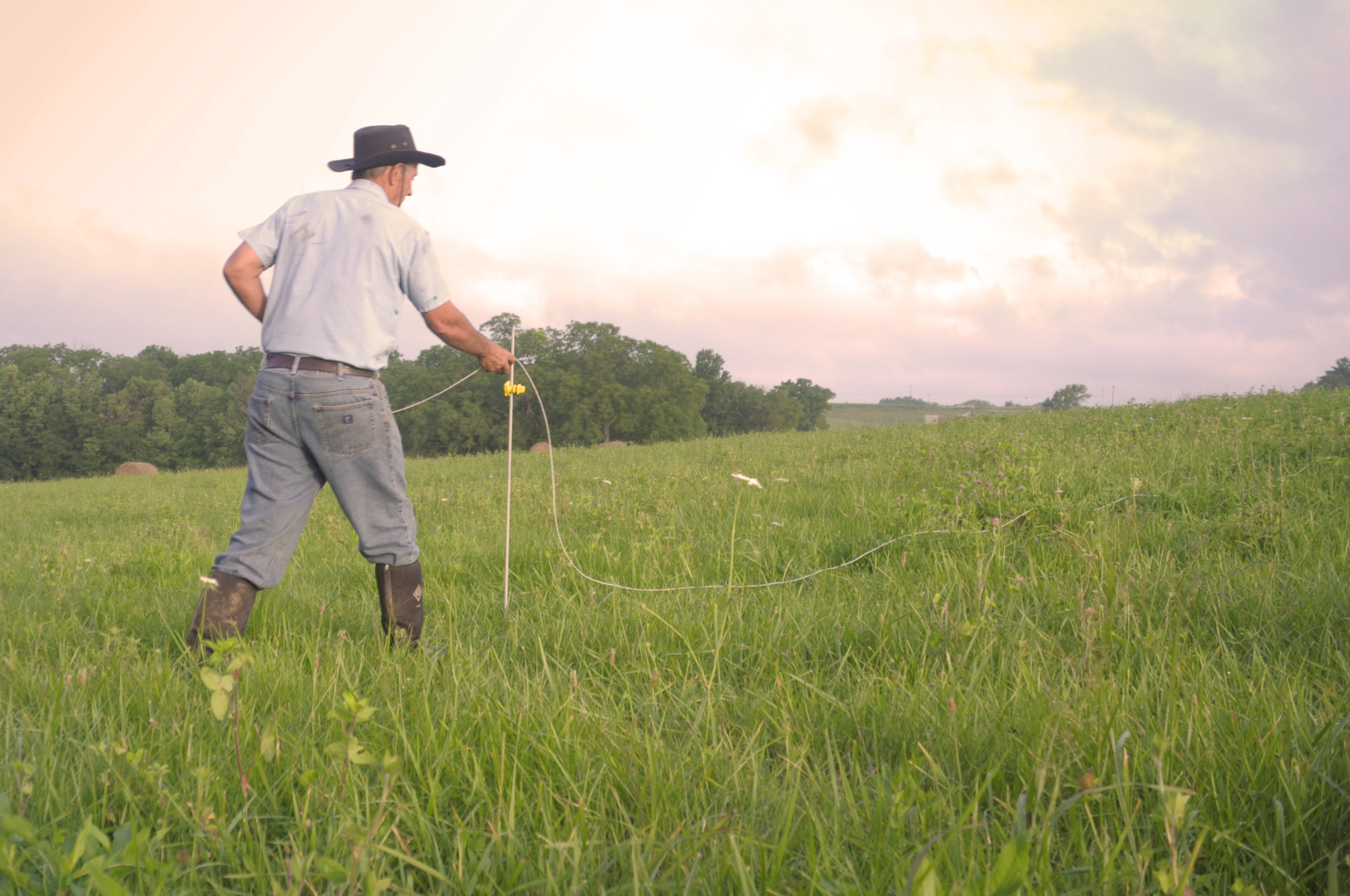 Moving the fence for rotational grazing