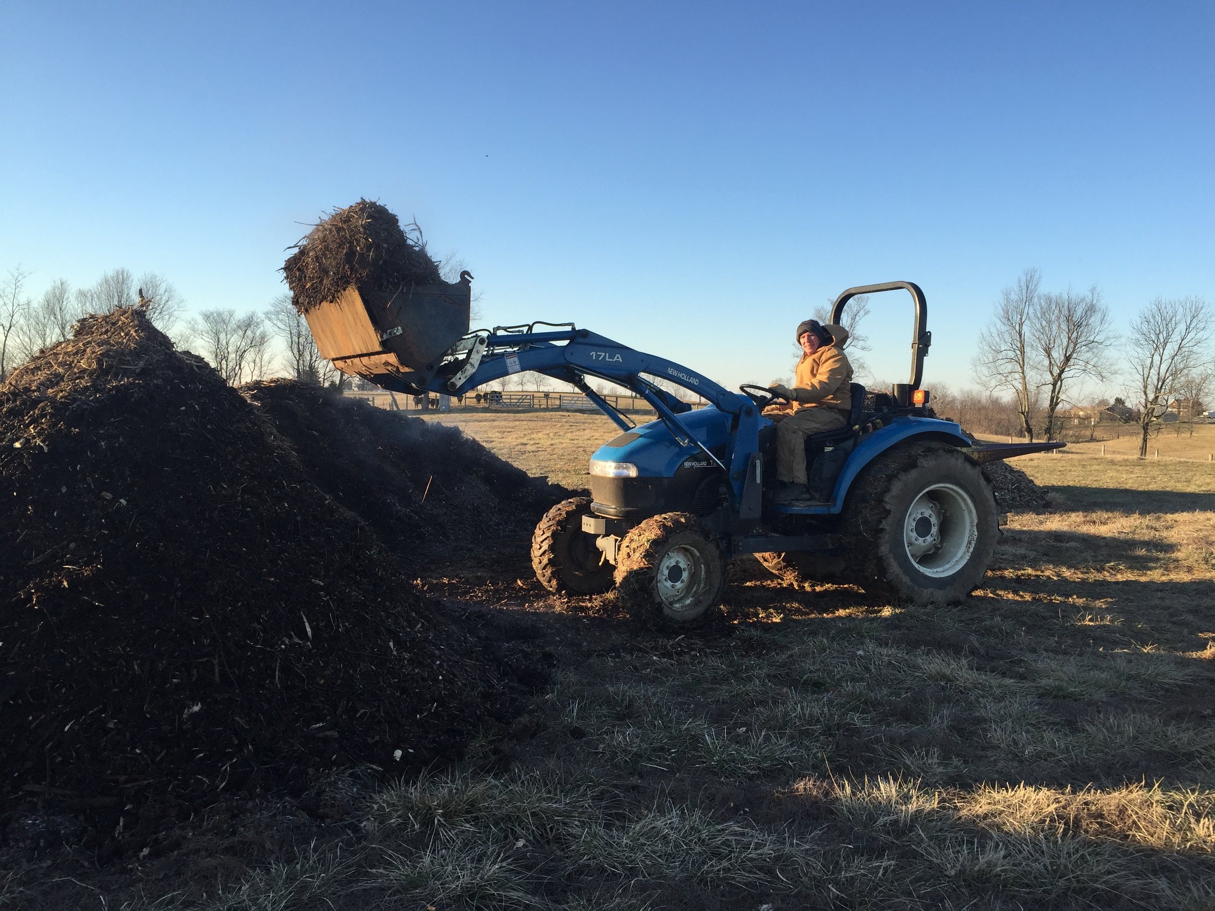 Static pile composting