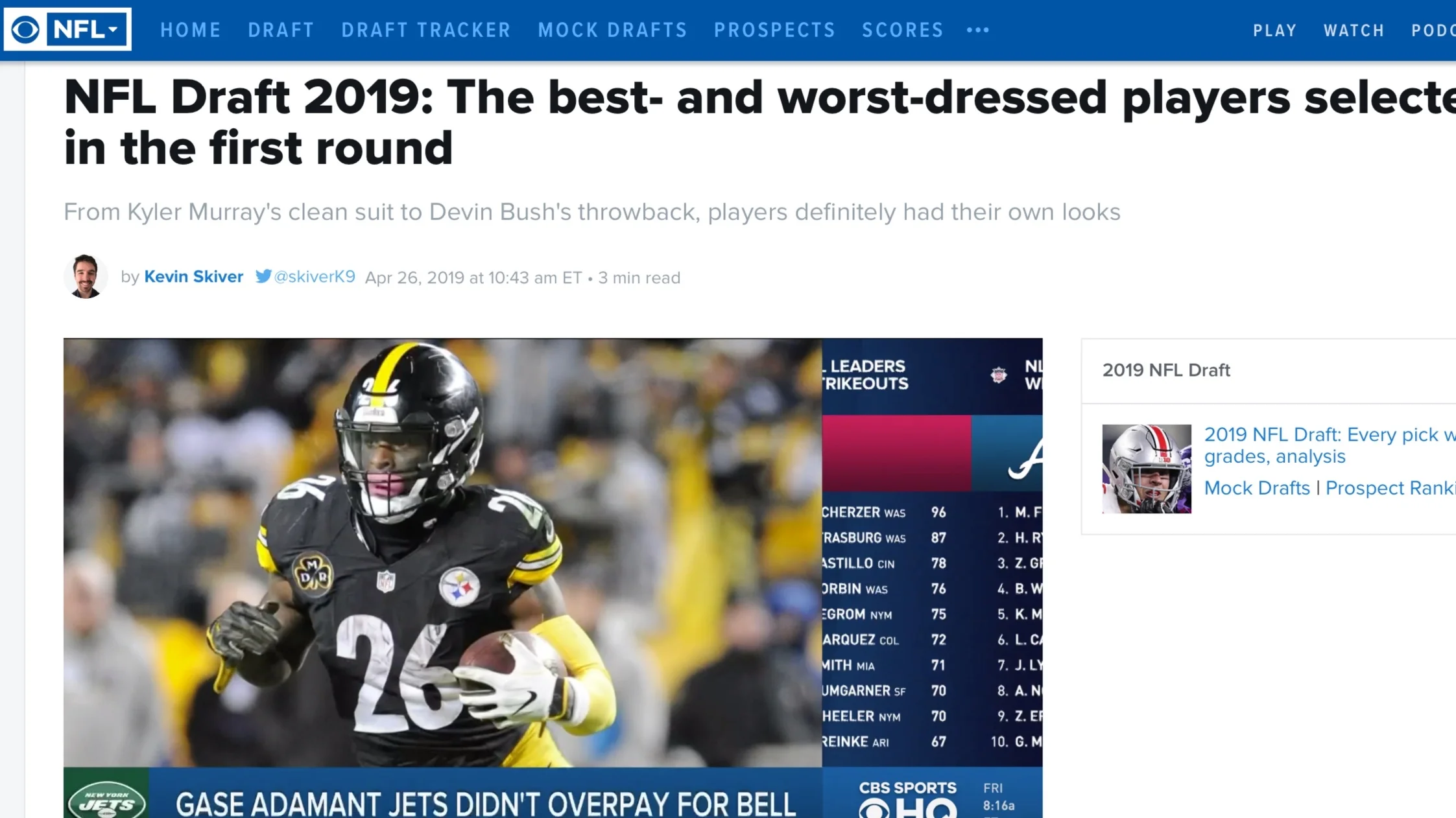 CBS Sports , April 26, 2019 NFL Draft 2019: The best- and worst-dressed players selected in the first round