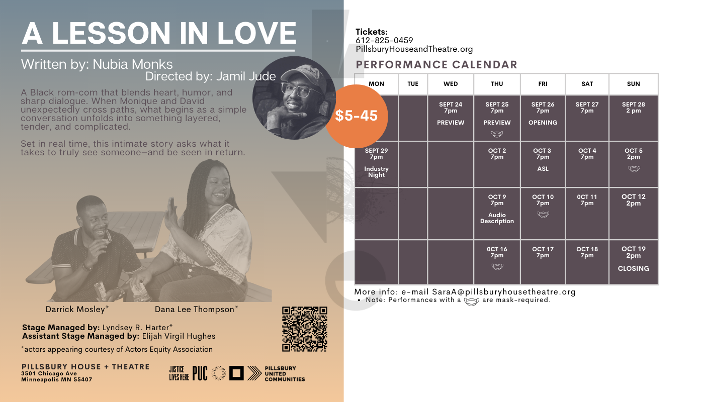 A Lesson in Love Promotional Postcard Back