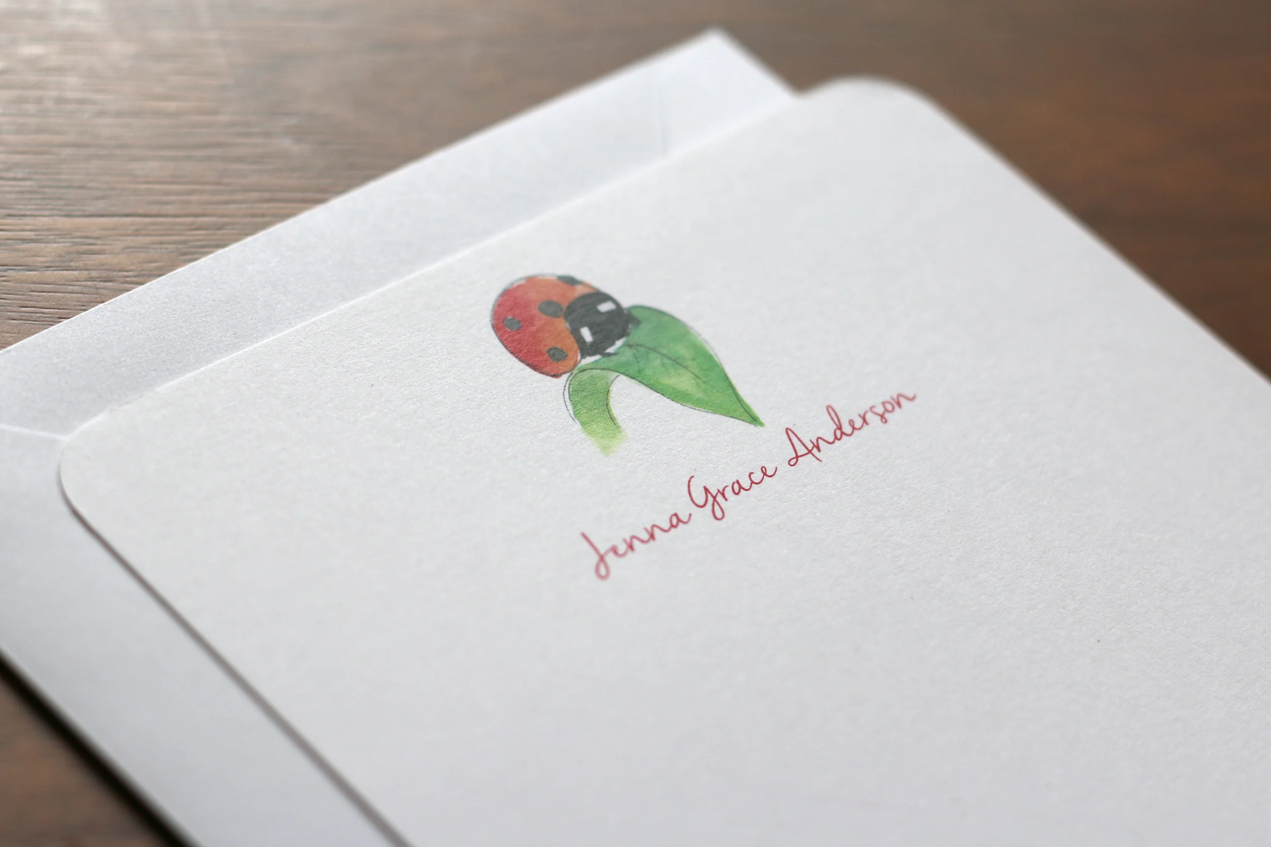 Customized Ladybug Stationery