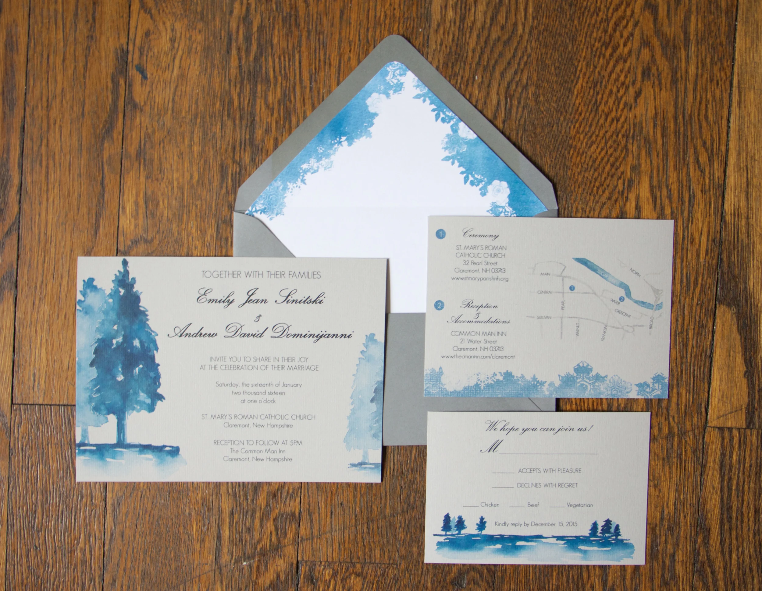 Winter Wedding Invitation Suite
