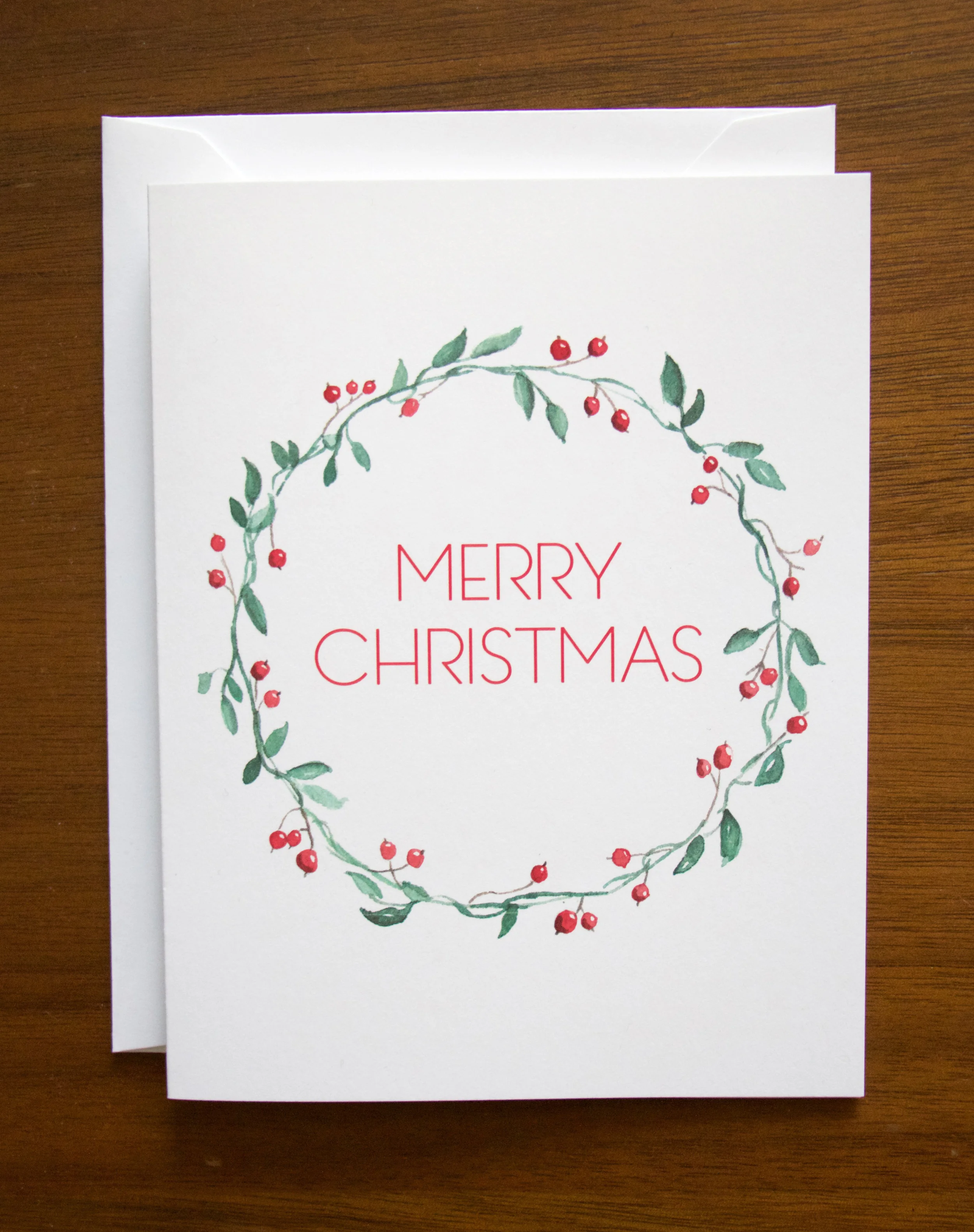 Christmas Wreath Stationery