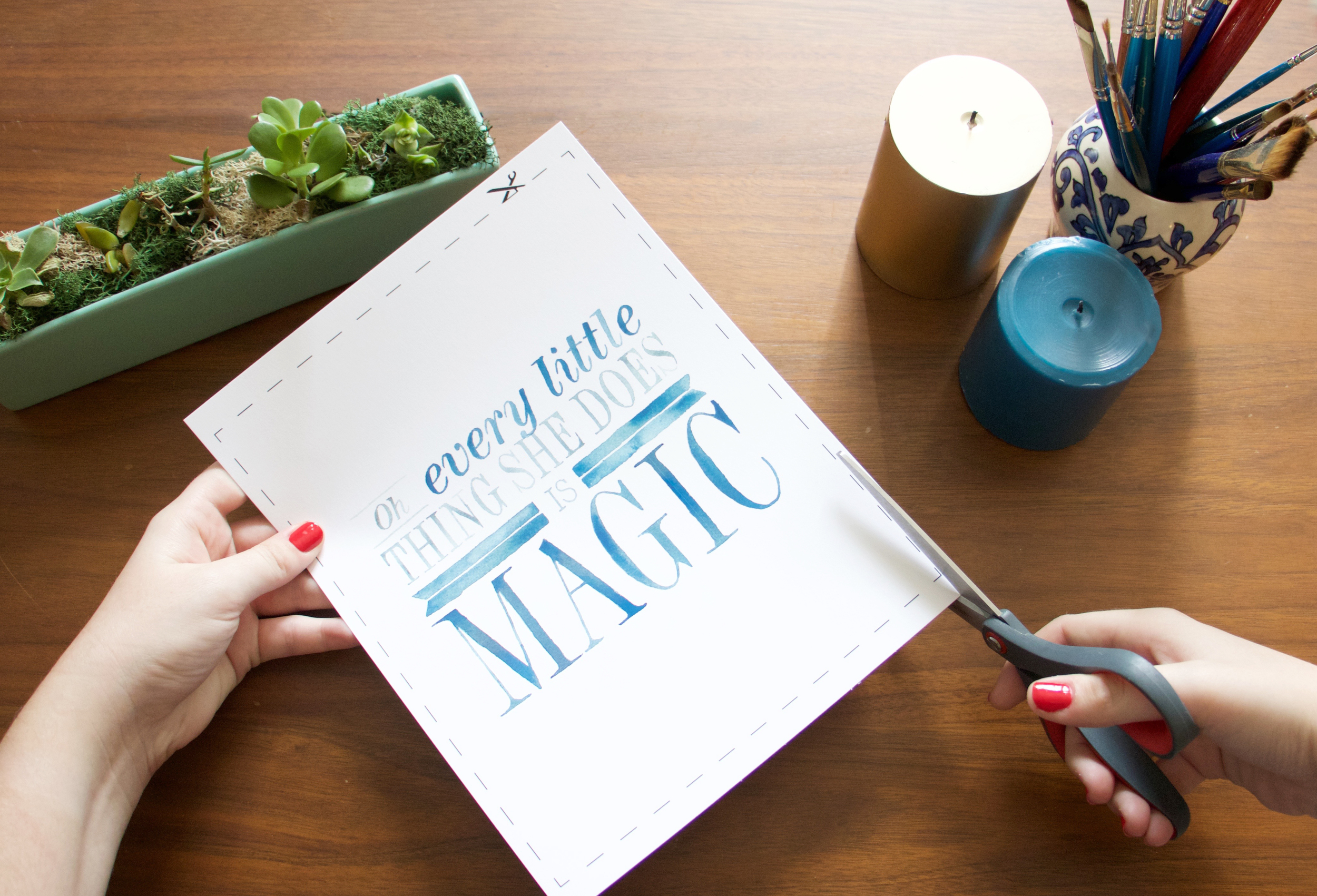 Every Little Thing She Does is Magic Watercolor Printable