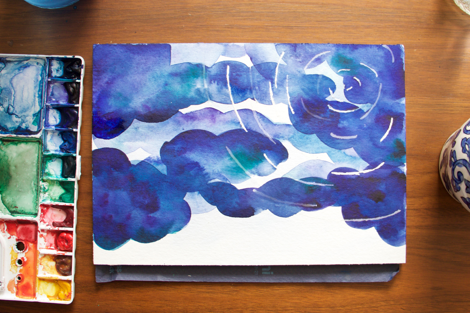 Watercolor Tutorial Night Sky Paper By Jlee