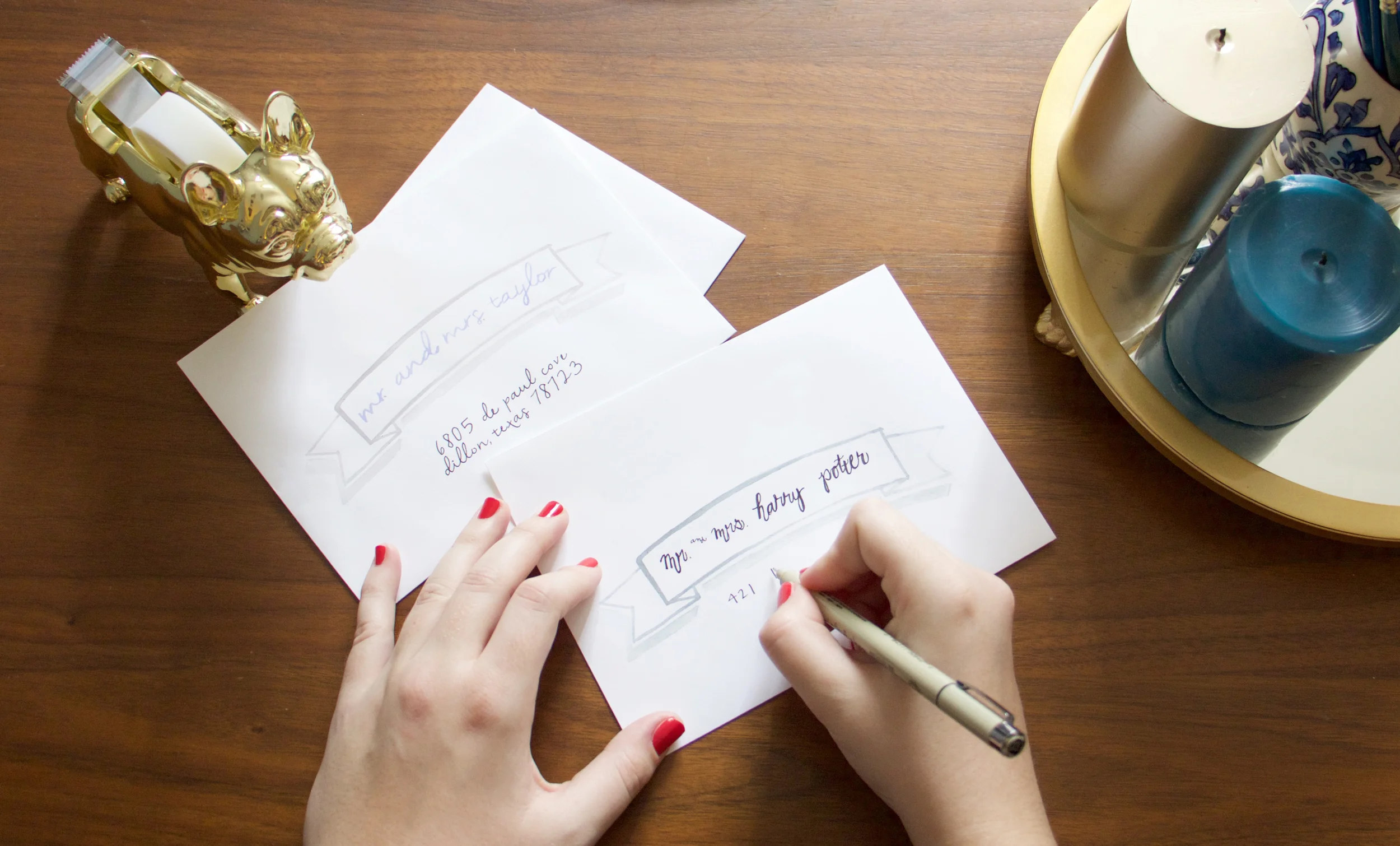 Envelope Printable, Banner Watercolor - A2, A6, A7 INSTANT DOWNLOAD