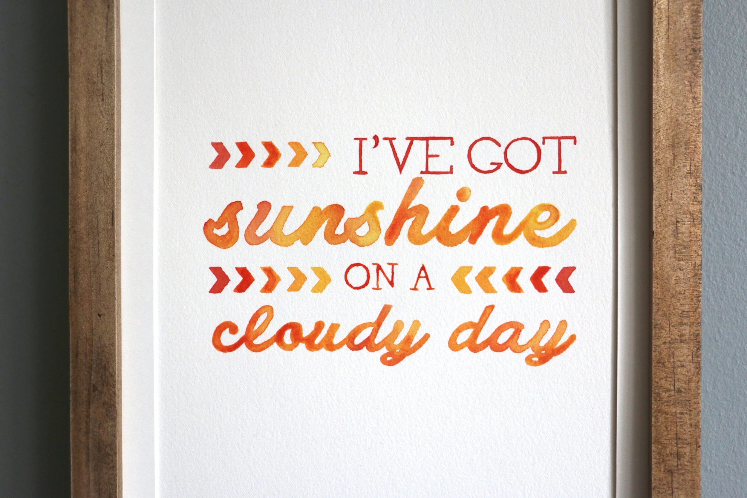 Sunshine on a Cloudy Day Watercolor