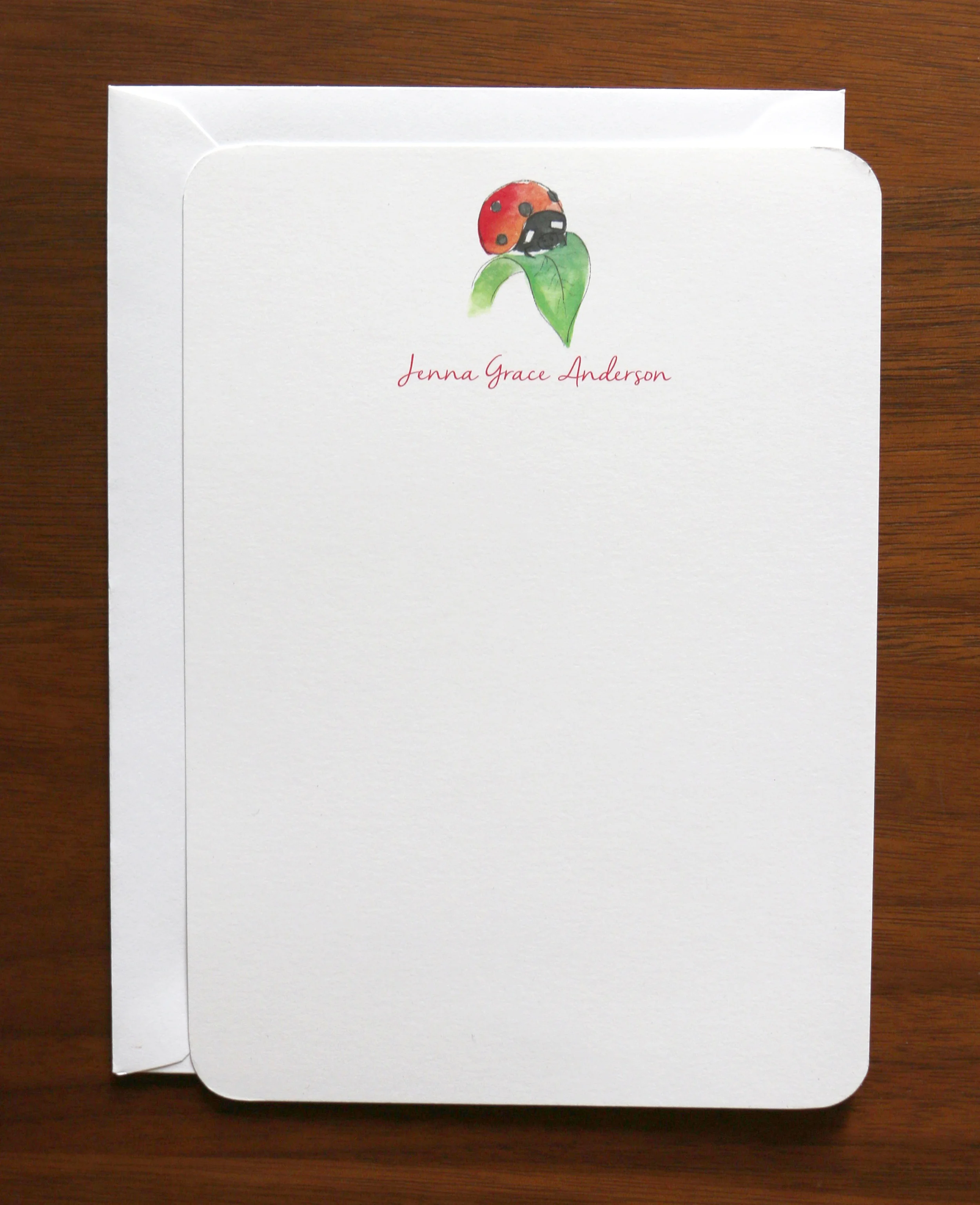 Customized Ladybug Stationery