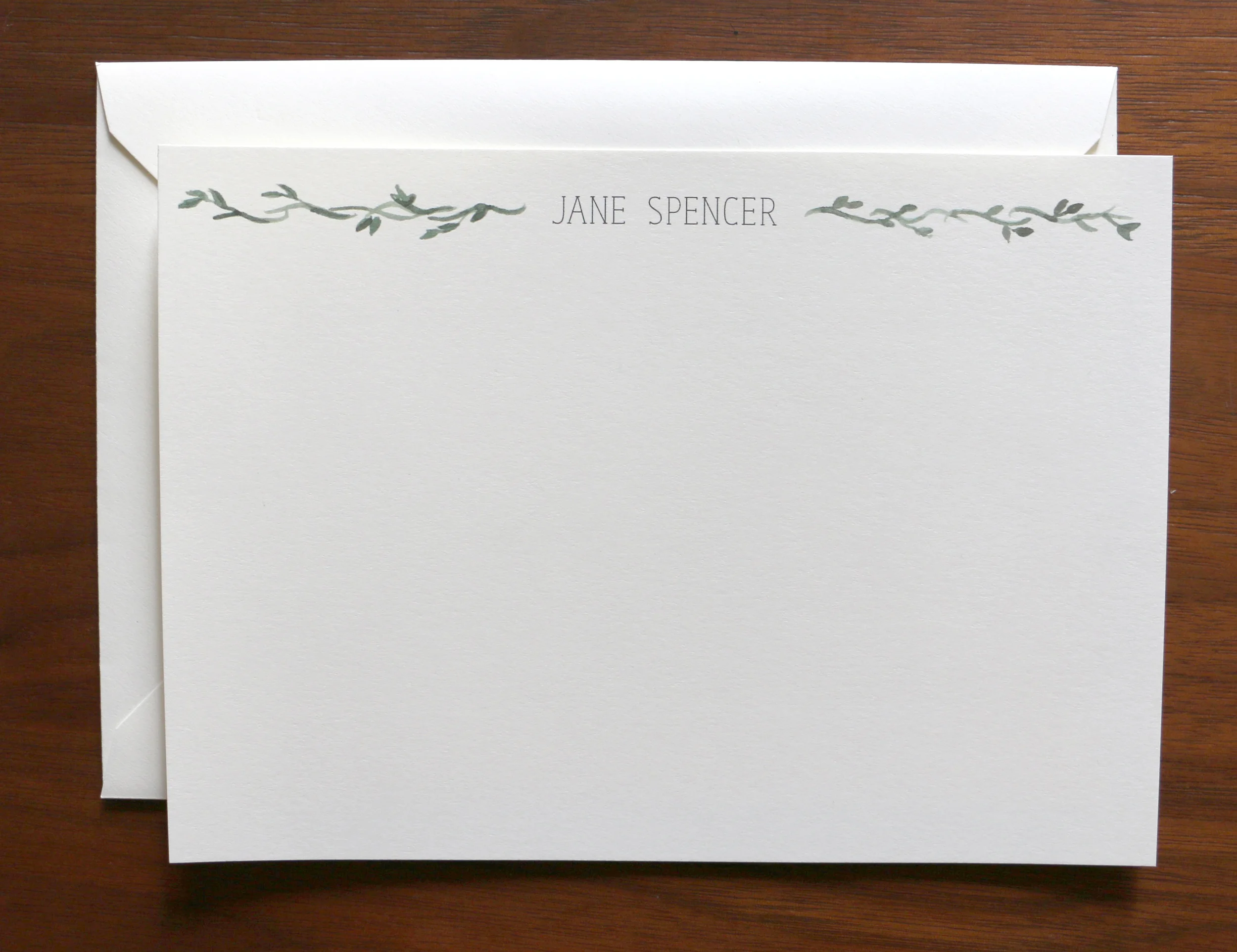 Customized Vine Stationery