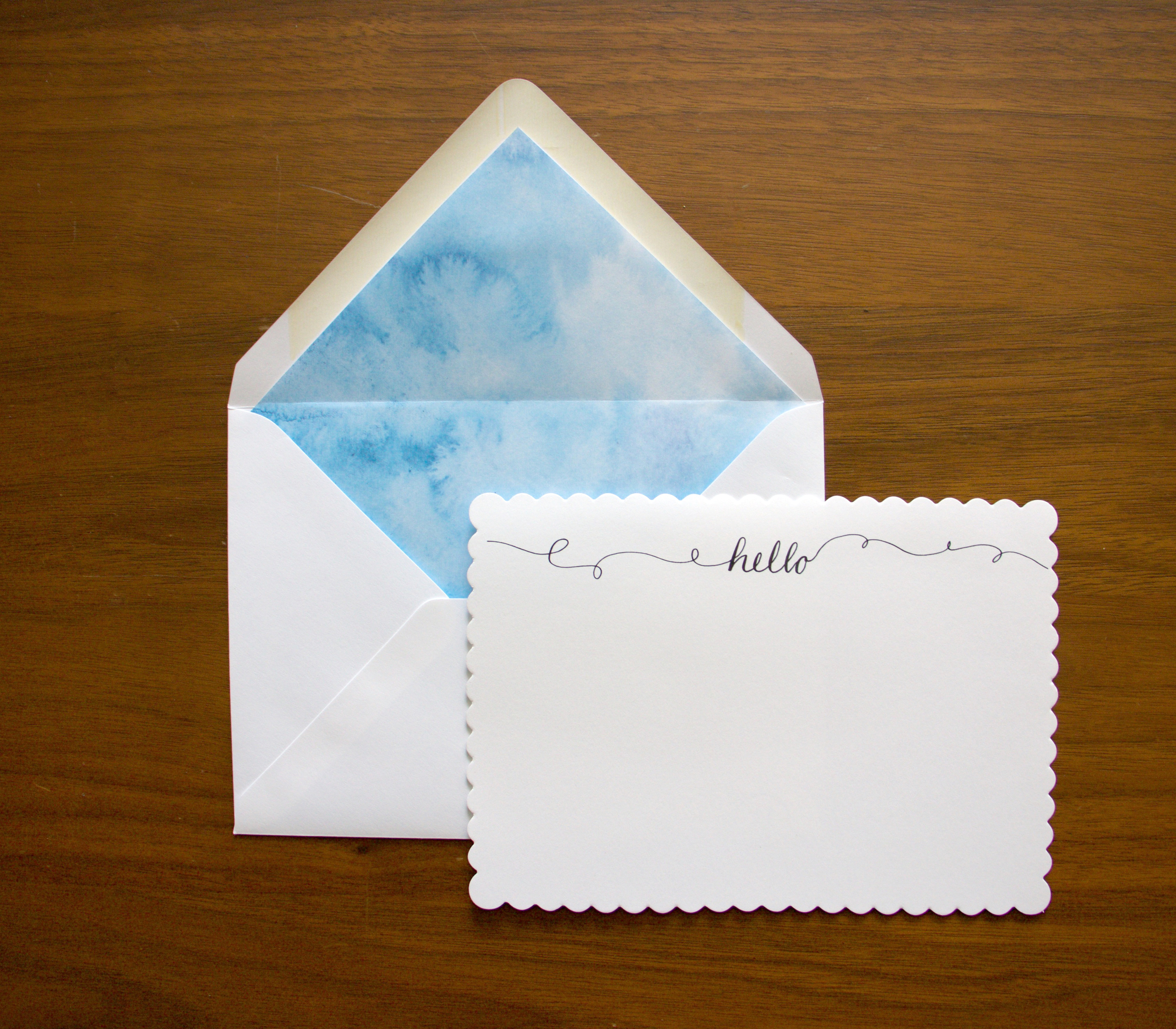 Watercolor Envelope Liner Printable