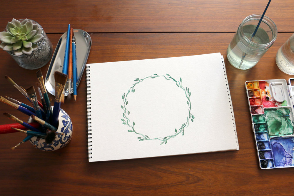 Paper by JLee: Holiday Wreath Watercolor Tutorial 