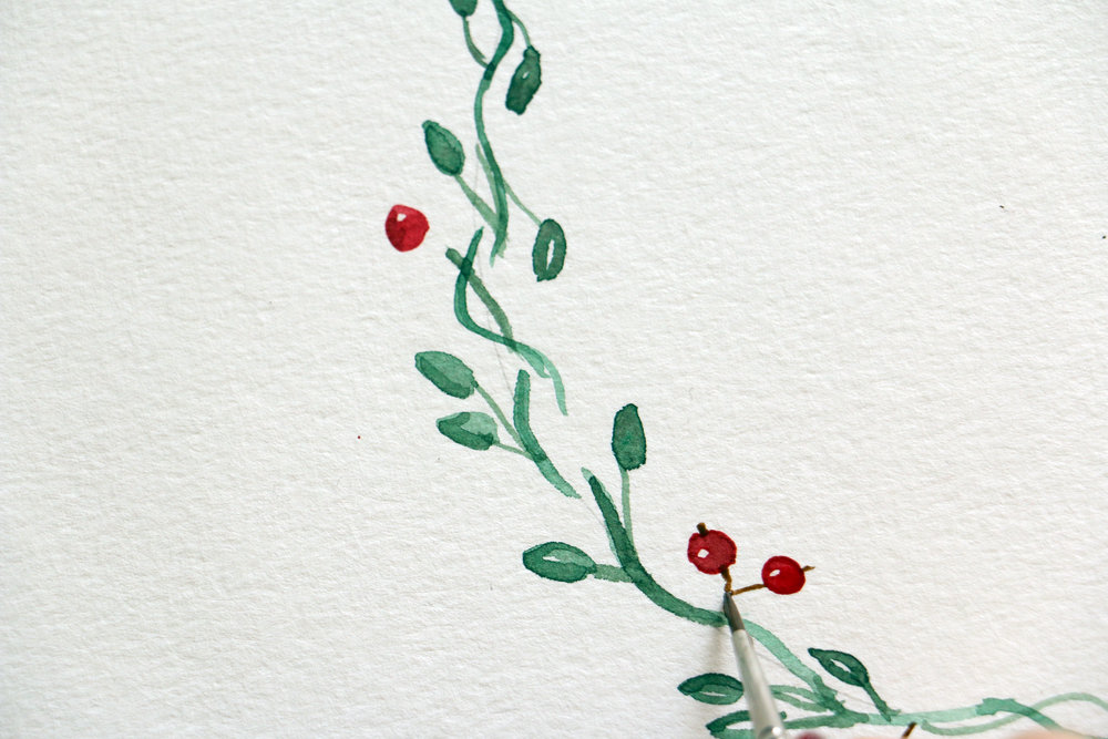 Paper by JLee: Holiday Wreath Watercolor Tutorial 