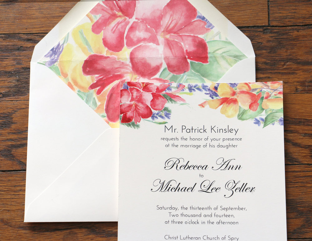 Paper by JLee: Pennsylvania Wedding Invitation 