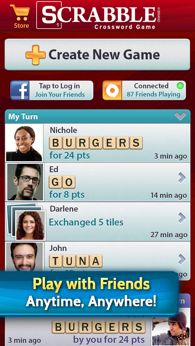 Scrabble (iOS) - Screenshot