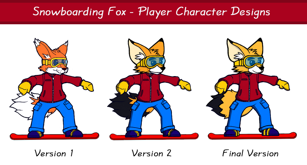 Snowboarding Fox - Player Character Designs