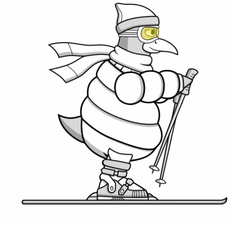 Skiing Penguin - Skiing Animation
