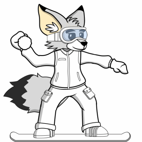 Snowboarding Fox - Attack Animation