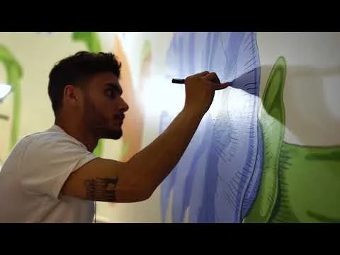 Humming Bird Mural by Rafael Arana for Indeed