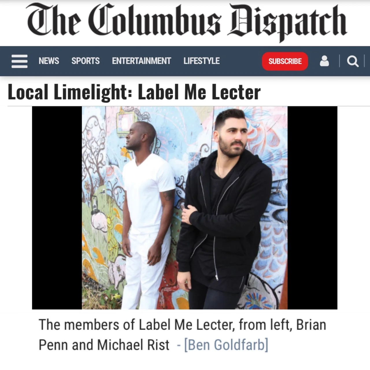 special thanks to julia oller and the columbus dispatch for featuring us in the local limelight section. we appreciate it greatly. check out the article HERE