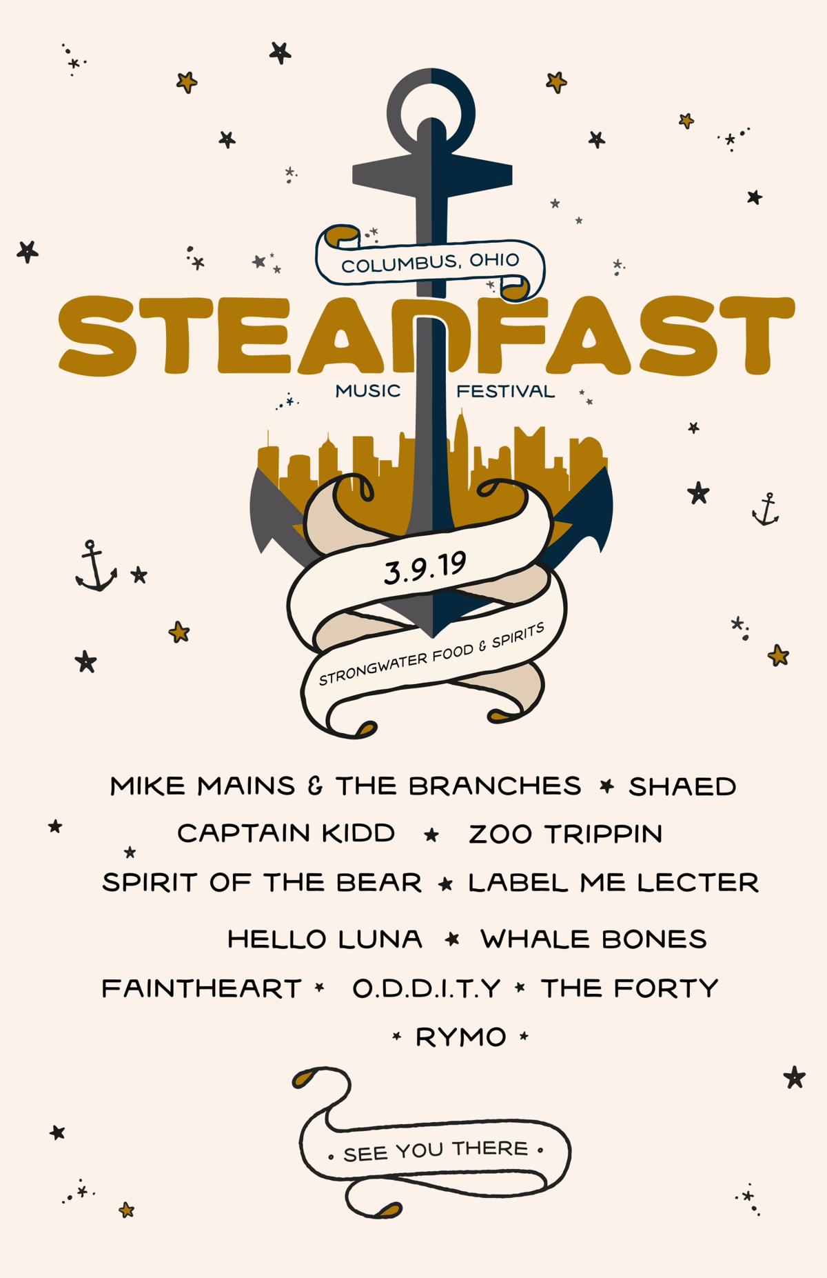 it’s official. we’ve been invited to play Steadfast Music Festival, March 9th, 2019. Located in Columbus Ohio, Steadfast is presented by TunedUp and will feature Shaed, Mike Mains & The Branches and more. we can’t wait for this one, crazies. For tickets, event details and more information click HERE .