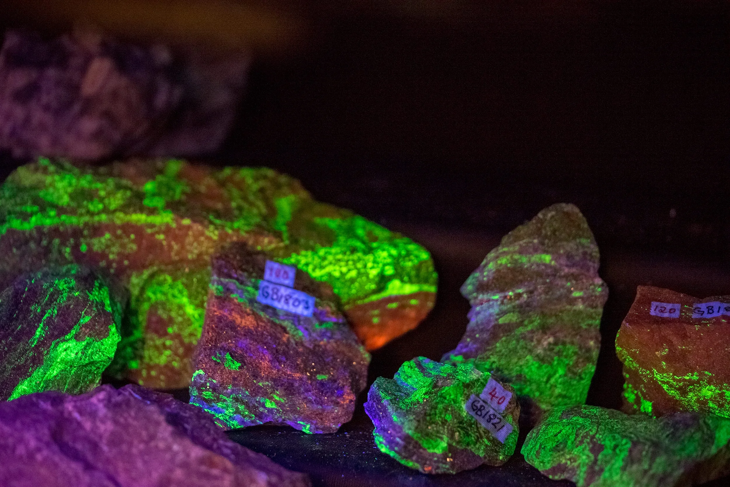 Garpenberg, Sweden material. Very pretty multi colored pieces.