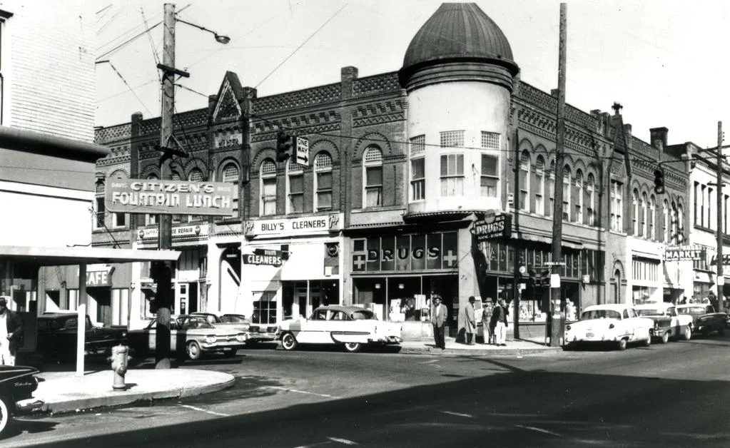 "Fabled corner of North Russell Street and Williams Avenue when it was heart of a thriving black community"