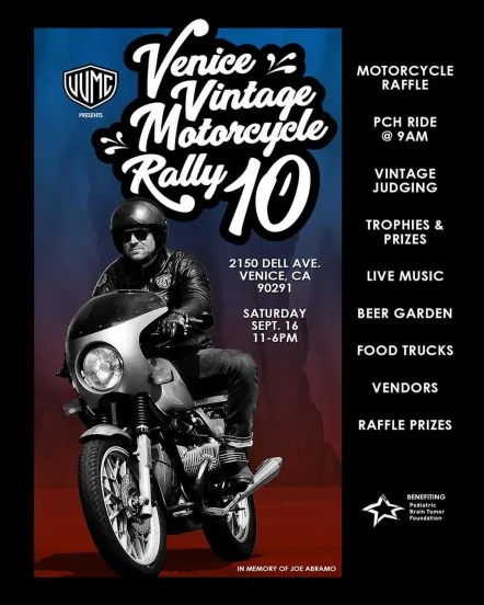 Venice Vintage Motorcycle Rally 10th Annual: ATM Rental Quote