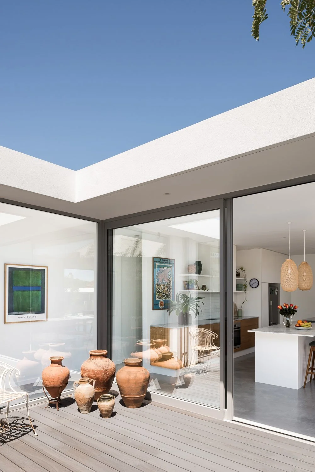 Natural light flooding into multiple spaces at Beaconsfield.