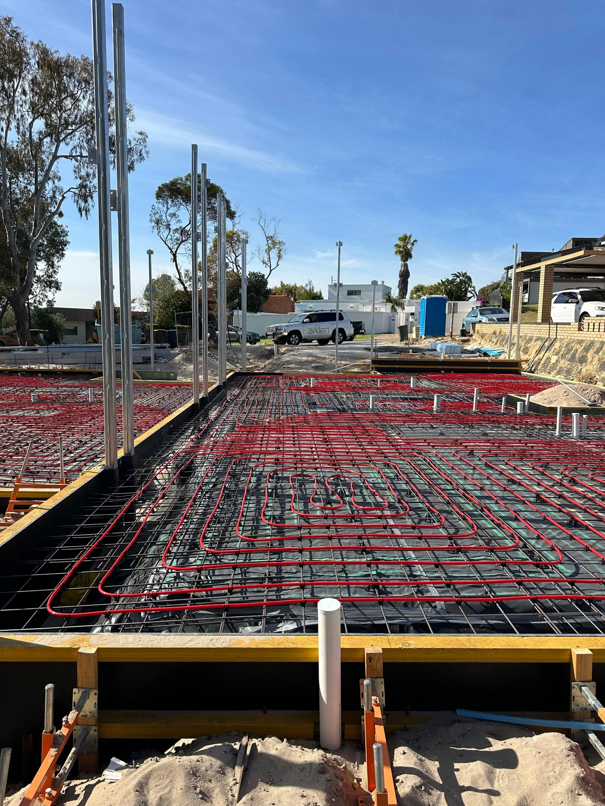 The impressive hydronic heating system.