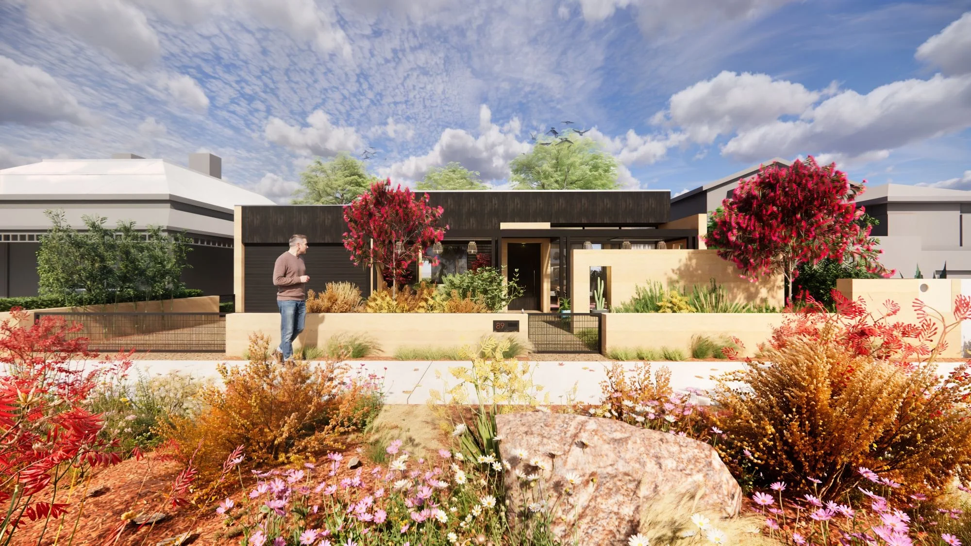 Project progress: A coastal rammed earth retreat