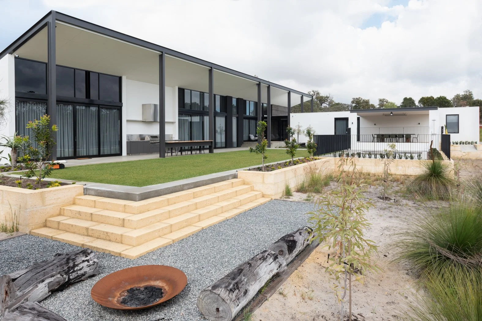 A large outdoor area at one of Arklen's new home builds in Perth