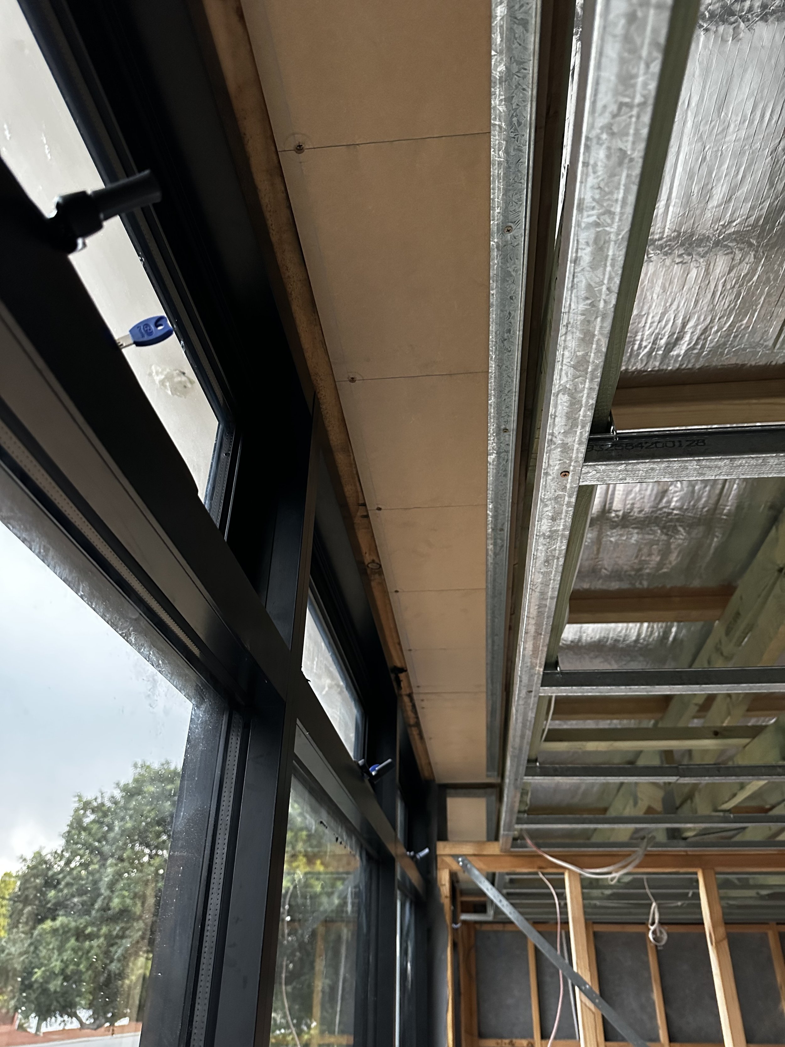 The ceiling recess during construction at Kalamunda.