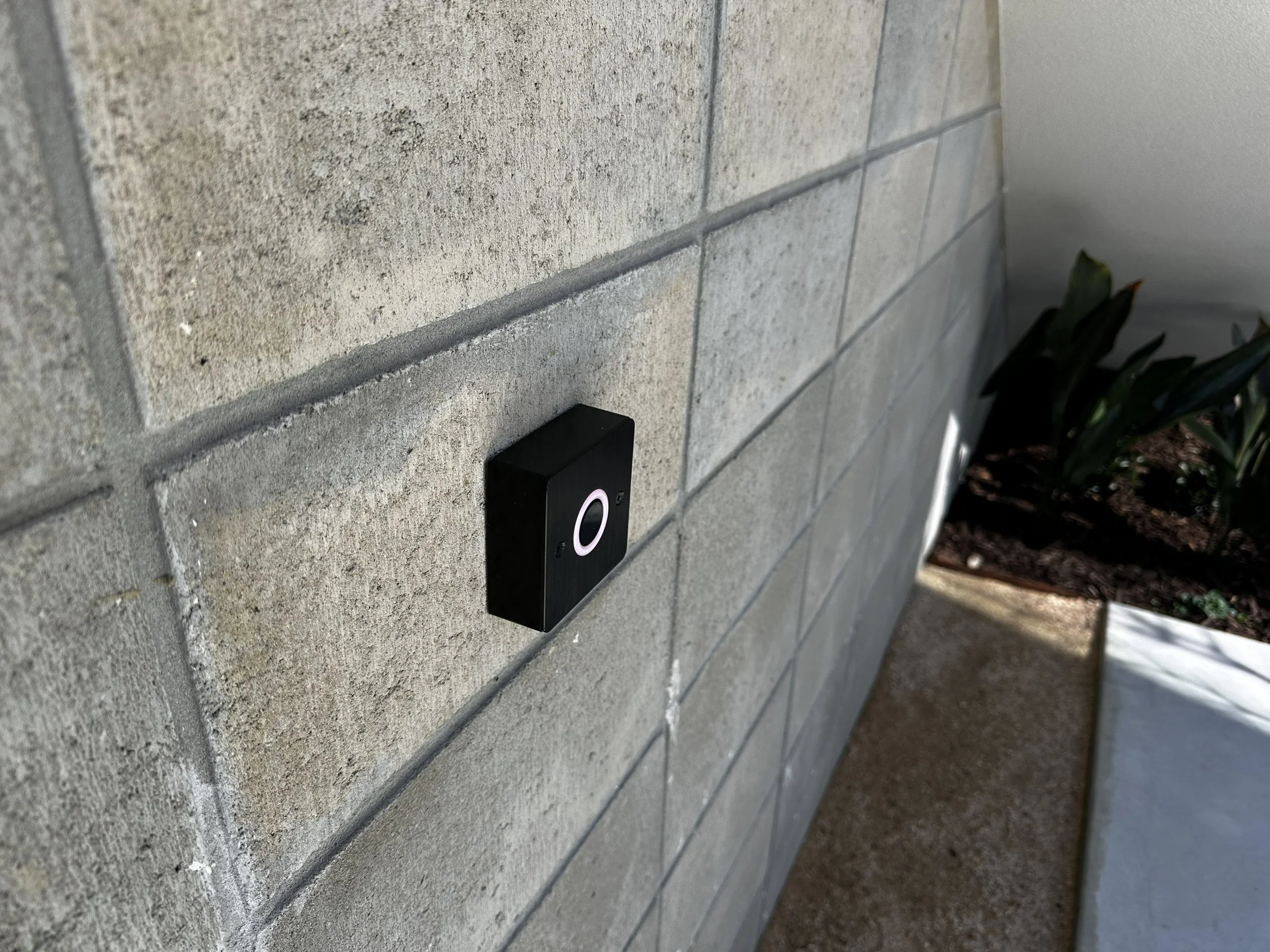 The manual gate release inside the property.