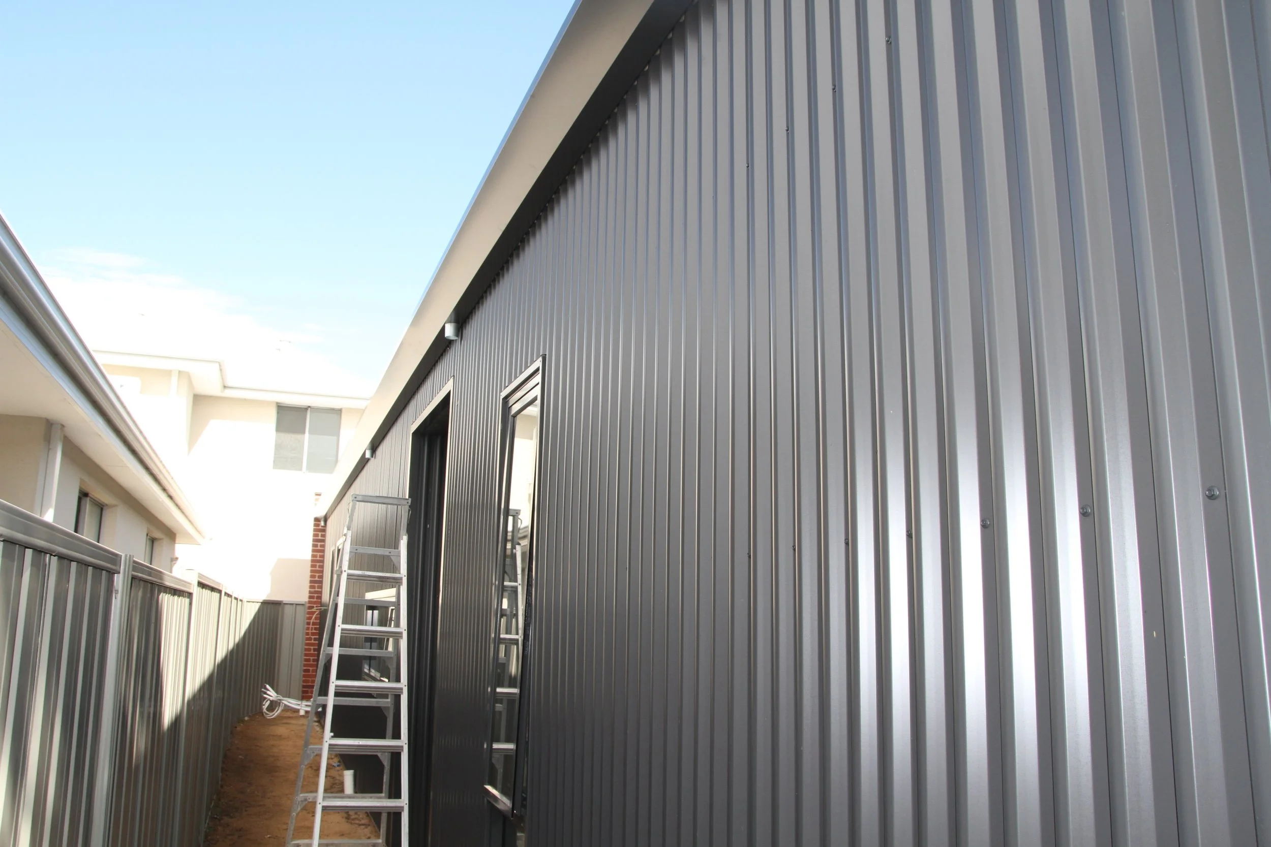 Custom gutters during construction at East Fremantle&nbsp;&nbsp;