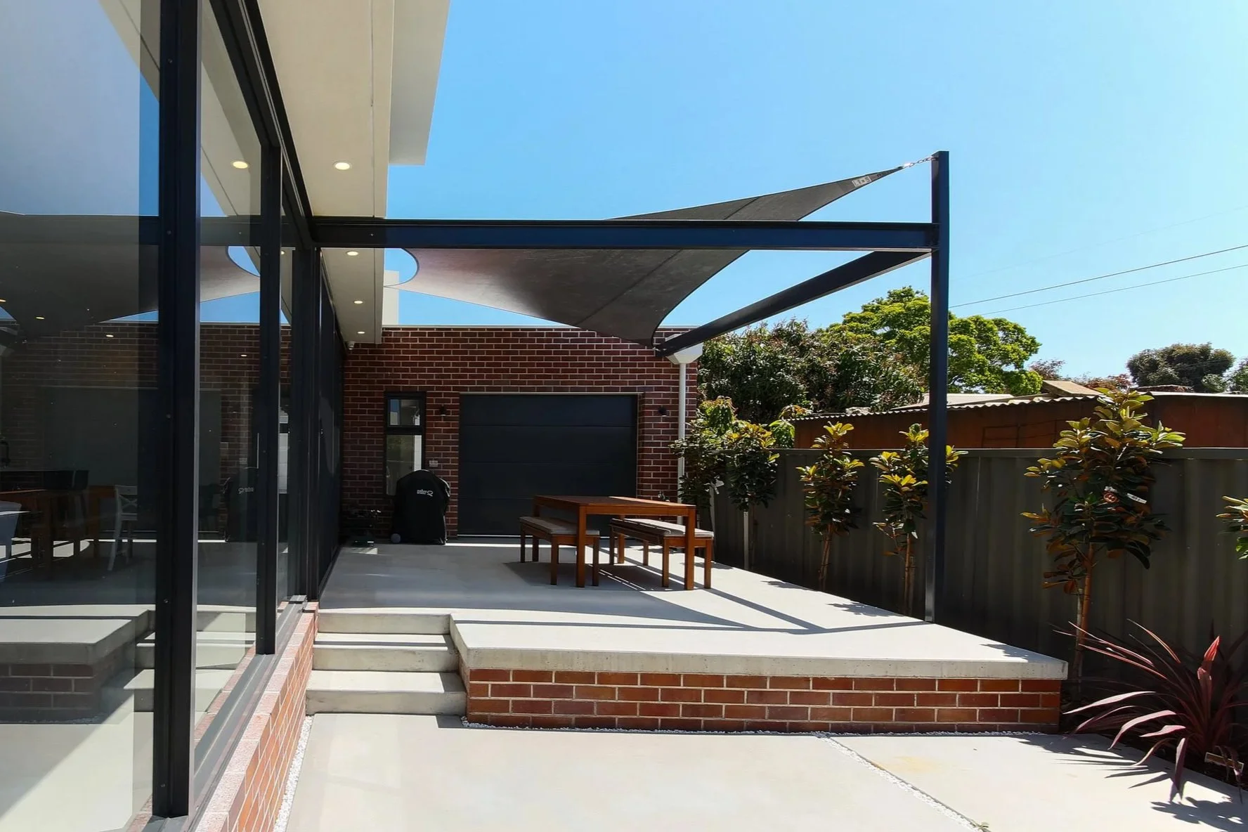A view of the alfresco at Arklen's custom-built home in North Perth