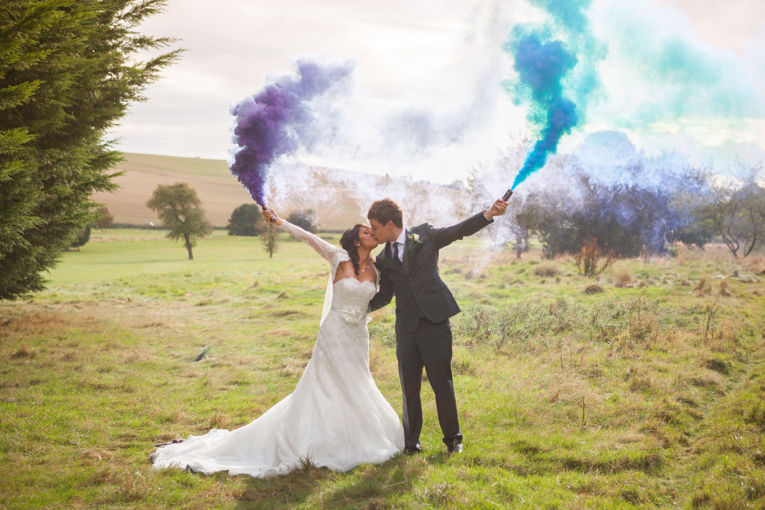 wedding photography, wedding, smoke bomb, Kent wedding