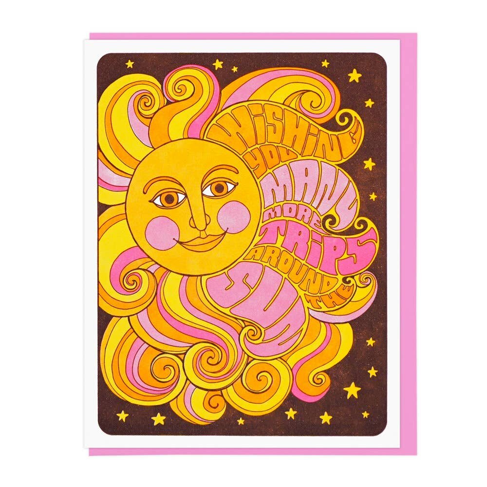 Birthday Folding Card Happy Solar Return