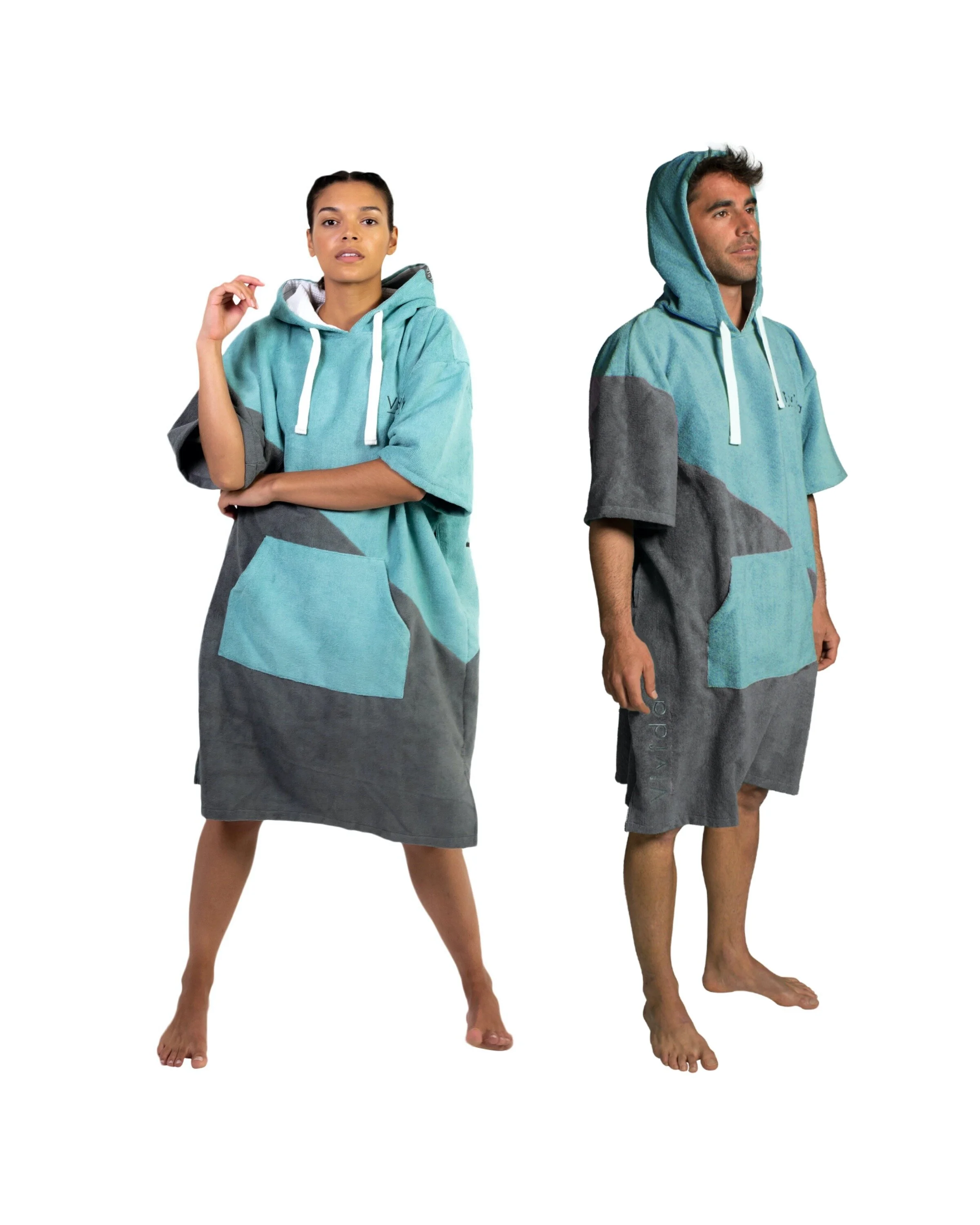 Poncho Towel Changing Robe Swimming, Surf, Triathlon, Kitesurf & Beach